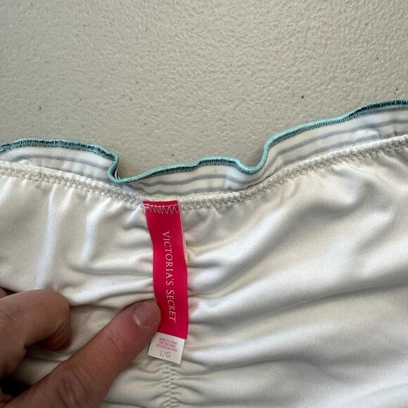 Victoria's Secret Black & White Striped Low Rise Bikini Bottom Size Large - Picture 3 of 4